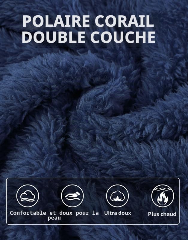 Pioneer Camp Polaire Femme Chaude avec Capuche Zippée Vestes de Randonnée Moelleux Confortable Teddy Veste Noire Sherpa Manteau pour Maison Randonnée Escalade