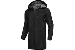 Men's Lightweight Waterproof Raincoat with Hood