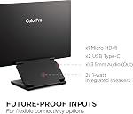 Moniteur portable OLED ViewSonic VP16-OLED 15,6 po 1080p avec USB C alimenté 40W à double sens, Validé Pantone, Calibré en usine, Support ergonomique intégré avec couverture de protection, Noir