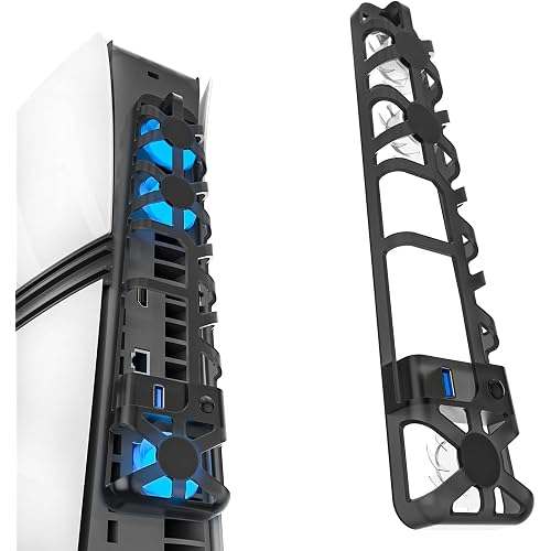 PS5 Pro Cooling Fan, Triple Fans with 3 Speeds, USB Output Port & LED Light