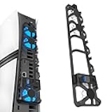 PS5 Pro Cooling Fan with USB Port, Triple High-Speed Fans for Efficient Heat Dissipation, Adjustable Speed Modes, Blue LED Lights, Quiet Operation for PlayStation 5 Pro Console