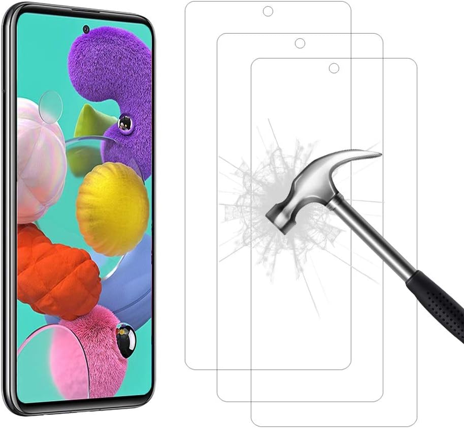 Tutetorna Screen Protector for Samsung Galaxy A51 [3Pack] [Case Friendly] [No Bubbles] [Easy Installation] [9H Hardness] [High Definition] Tempered Glass for Galaxy A51 screen protector