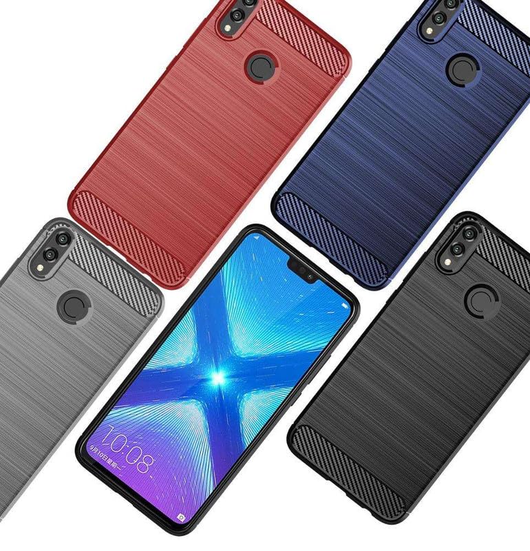 Image of Hybrid Carbon Fiber Back Case for Honor 8X (Blue)