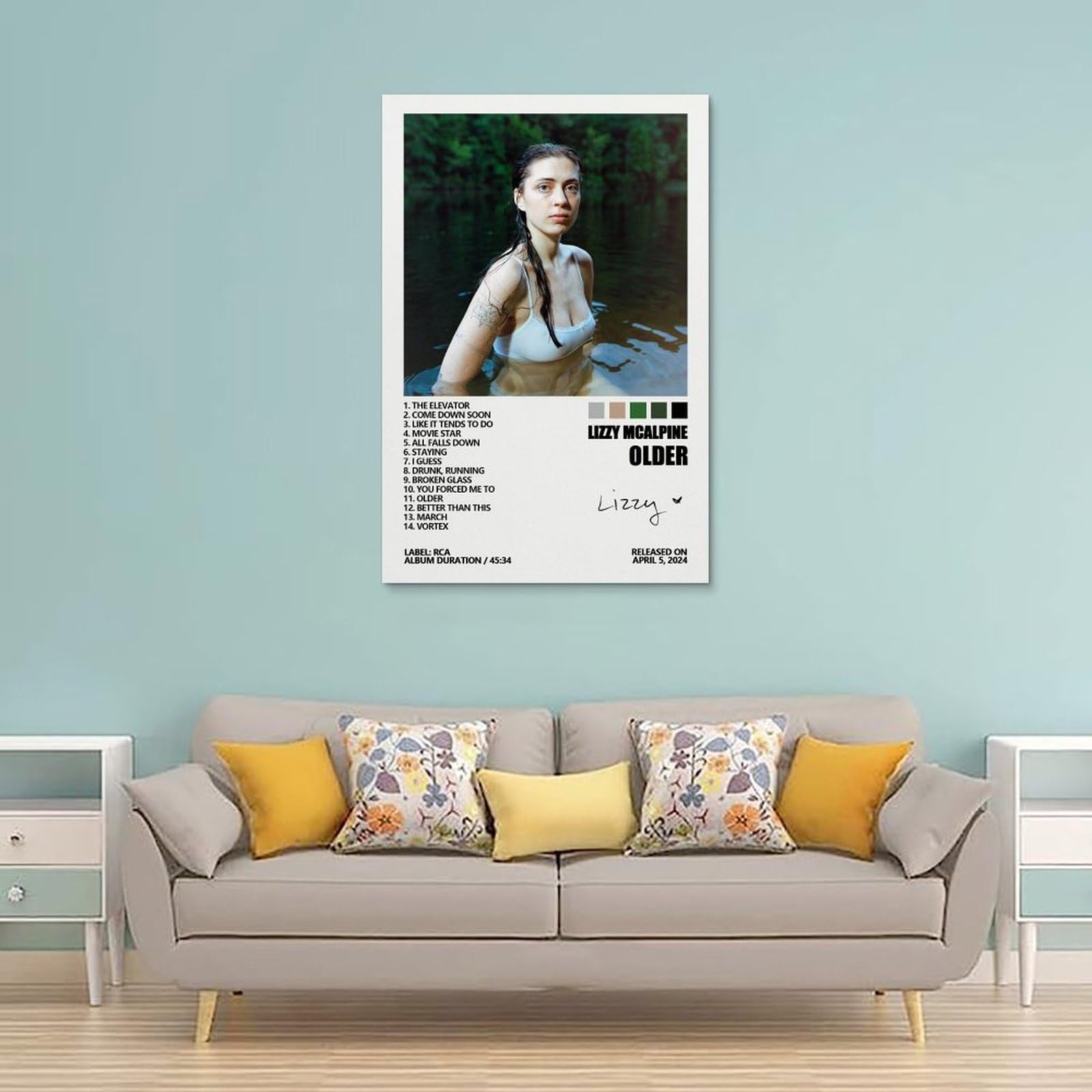 Amazon.com: JMXQFC Lizzy Poster McAlpine Older Music Album