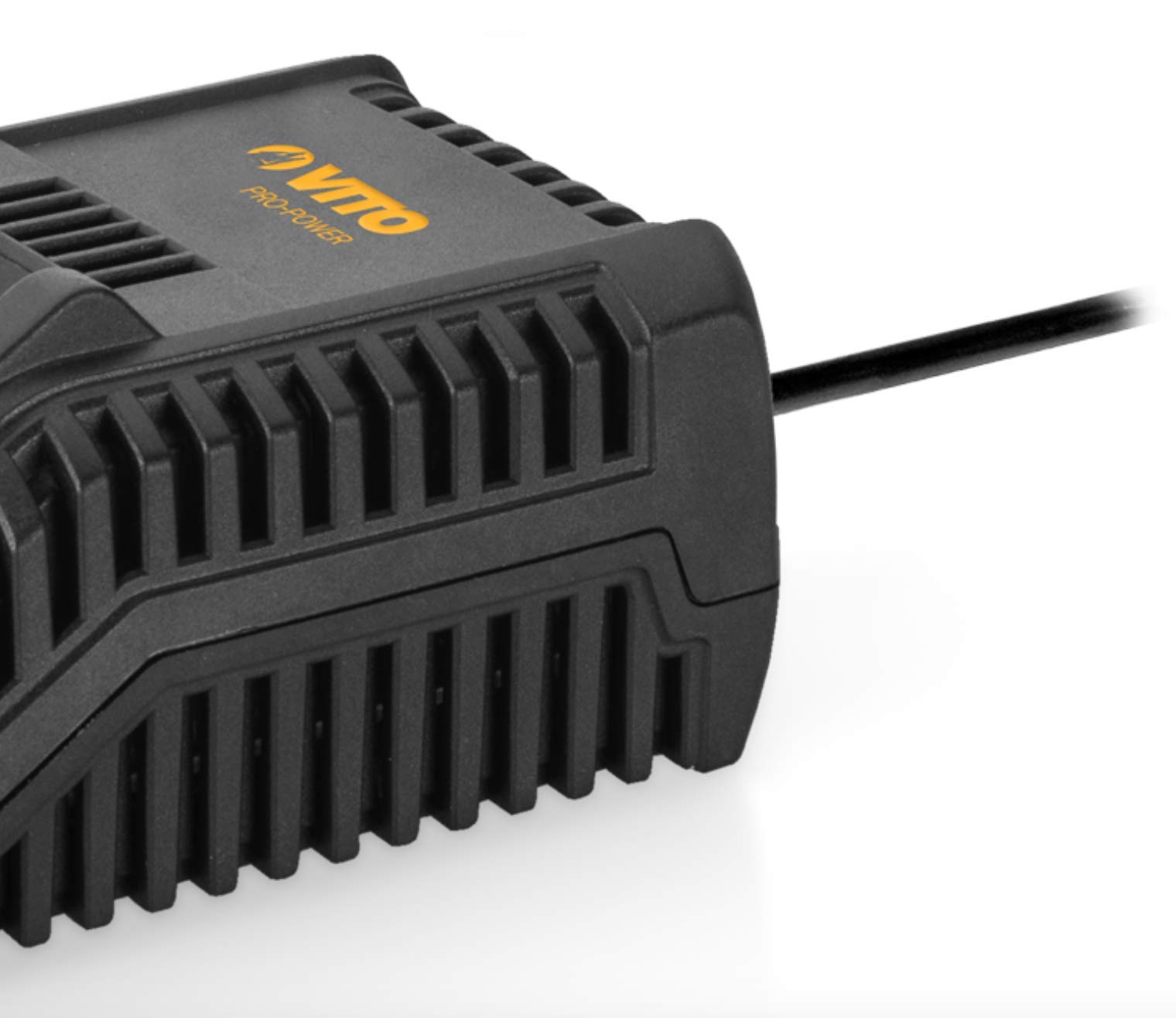 Fast charger, 20 V, EGO Vitopower series, wireless charging indicator.