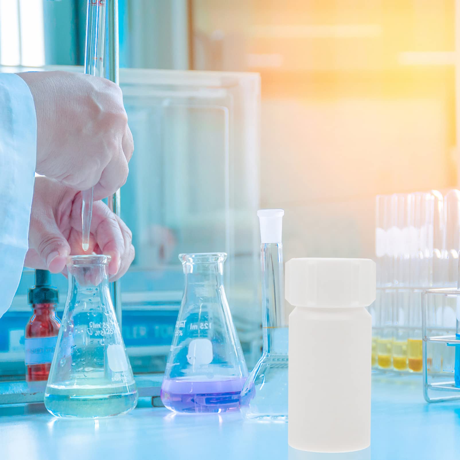 LIFKOME Bottle Laboratory Experiment Container Lightweight and Reliable Design for Safe Liquid Storage for Scientific Use