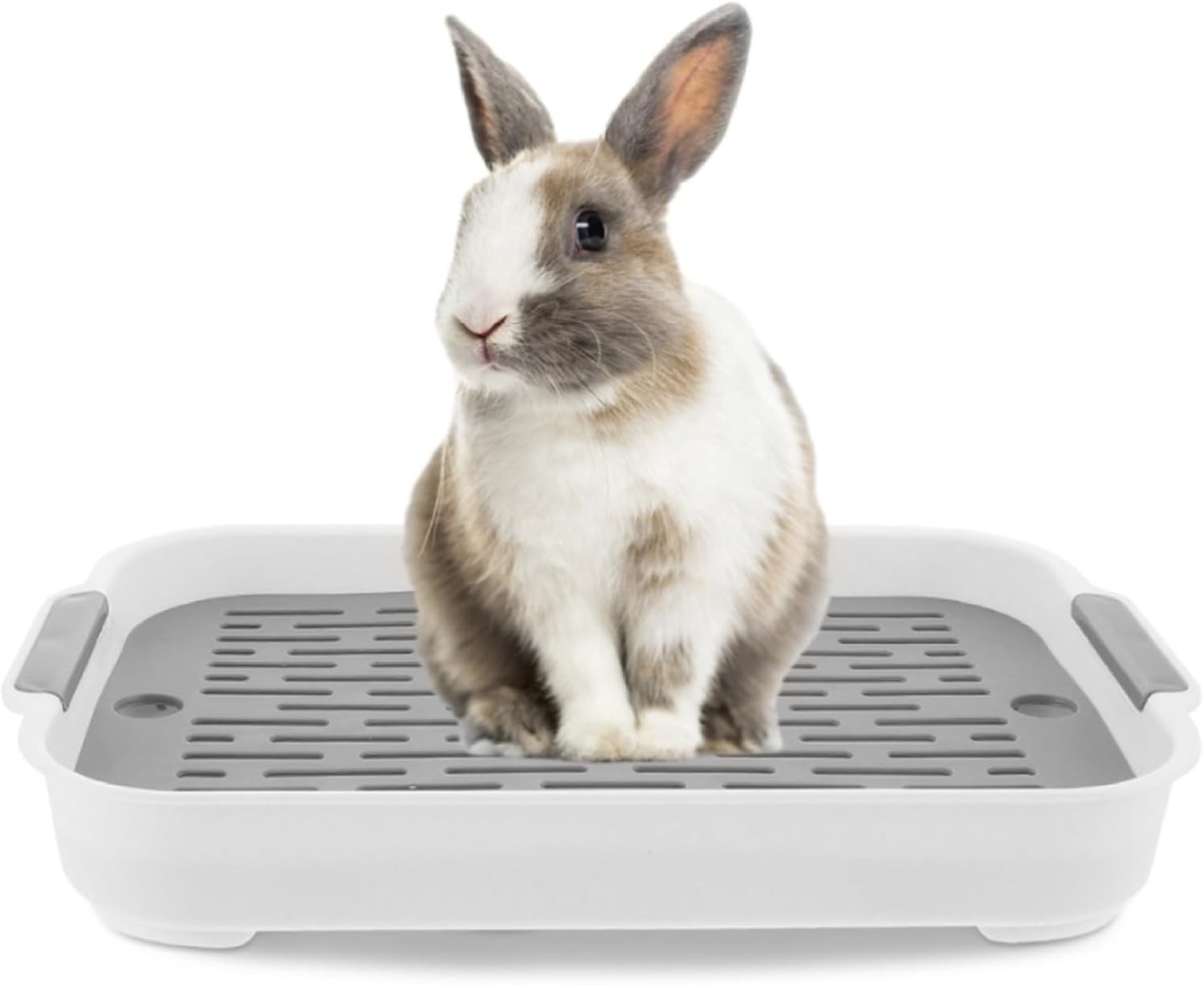 Rabbit Litter Tray 2 Tier Rabbit Litter Box Plastic Rectangular Bunny