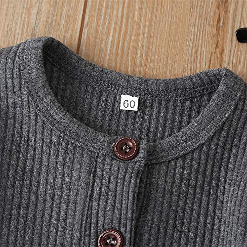 Unisex Newborn Baby Boy Girl Short Sleeve Button Romper Jumpsuit One-Piece Outfits Solid Color Clothes4