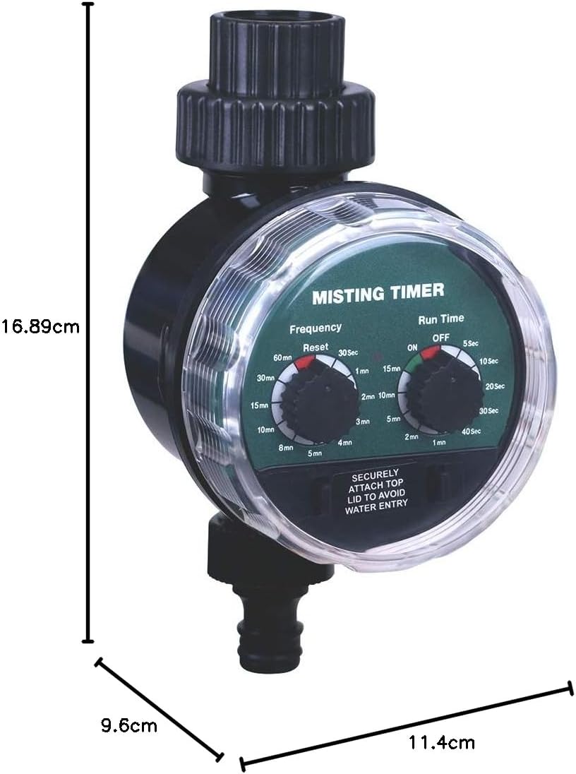Aqualin Misting Timer dimensions diagram