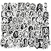 BLOUR 68 pcs/Lot Autocollants de beauté de Tatouage Noir et Blanc Sexy Graffiti Ordinateur Portable Marilyn Monroe Autocollants décoratifs Voiture Moto Autocollants