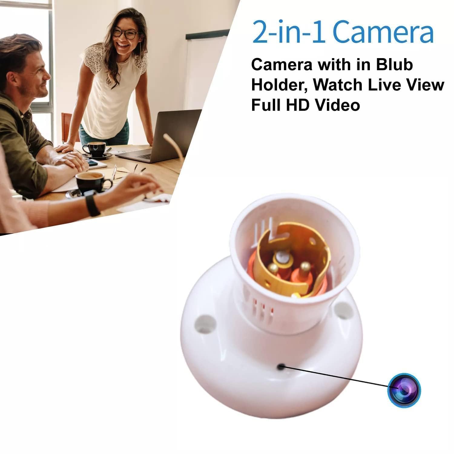 Bulb Holder 1080P HD Wi-Fi Camera 2024 Newest Version Security Indoor Video Recorder, Support iOS/Android 3