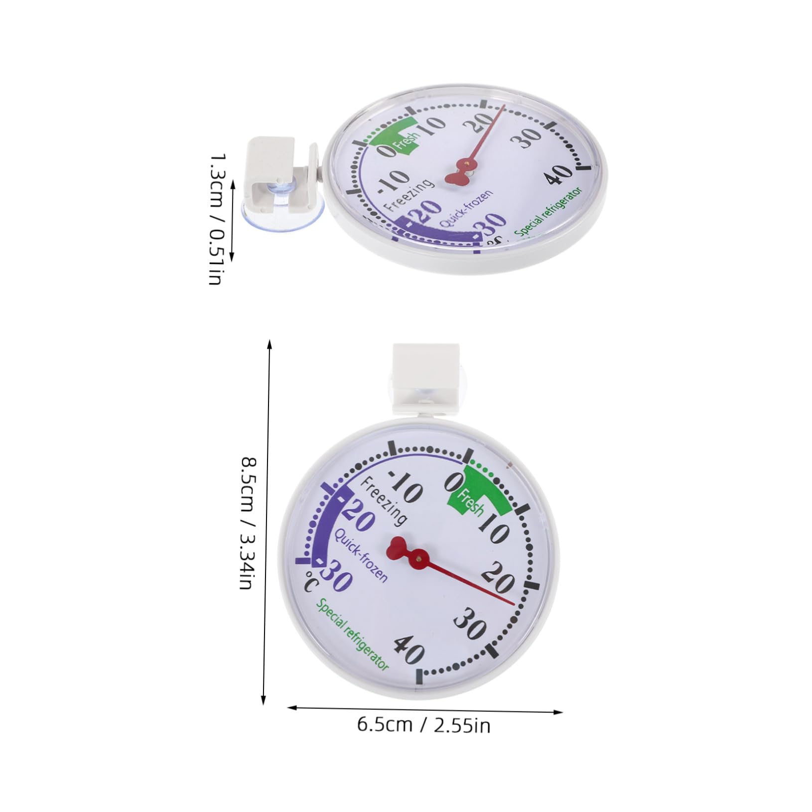 OFFSCH Refrigeration Equipment Thermometer Plastic Dial Refrigerator Freezer Thermometer