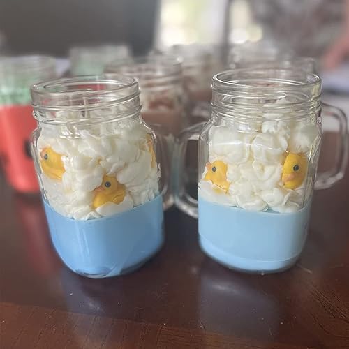 Miniatura 5 de Moldes de silicona para bebé, 4 piezas, moldes para pies de bebé, carrito de baby shower y ropa, molde de pato para chocolate para decoración de