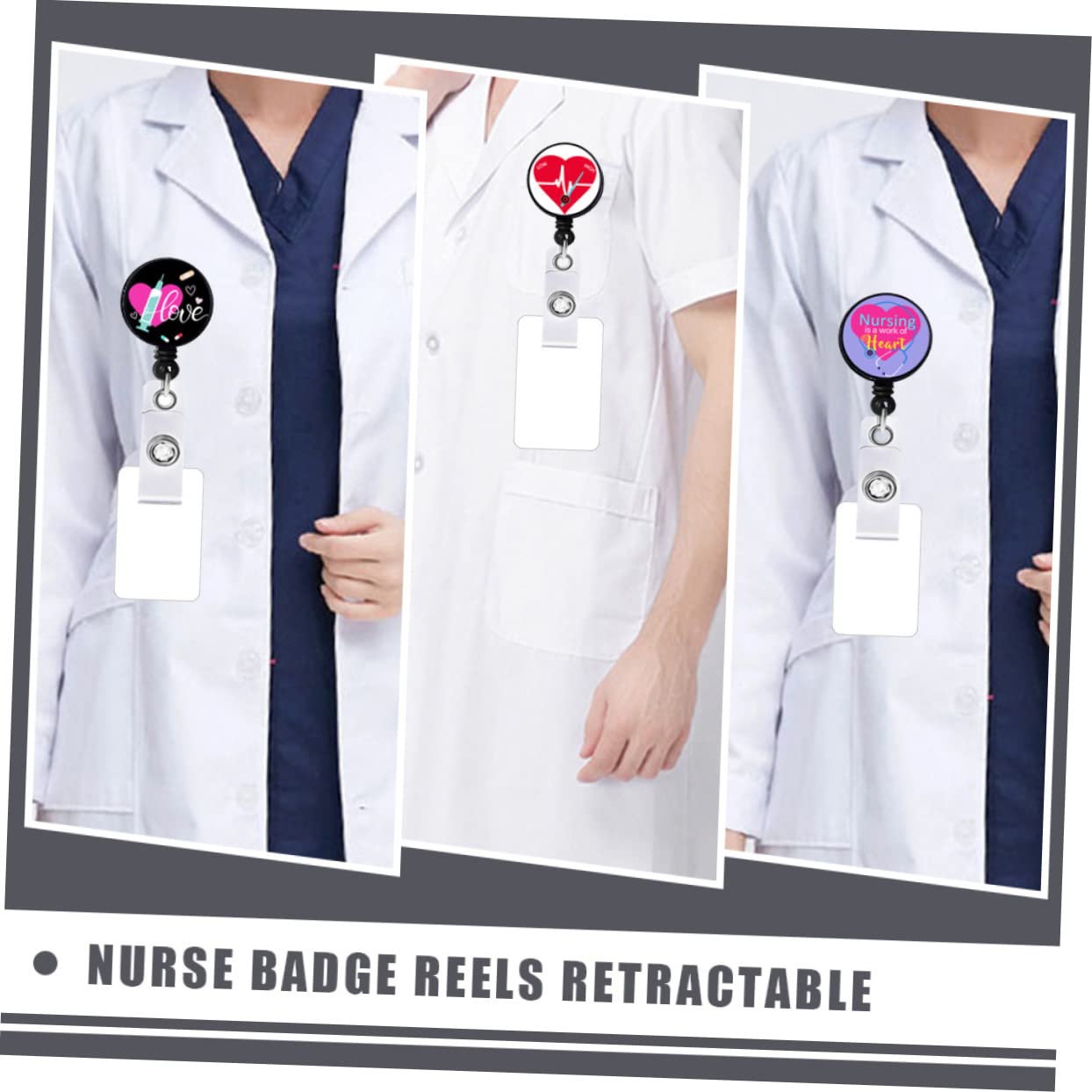 Angoily Clip Retráctil Para Insignias De Y Soporte De Tarjeta De Identificación Con Clip Portátil Y Para Personal 4 Piezas X 4