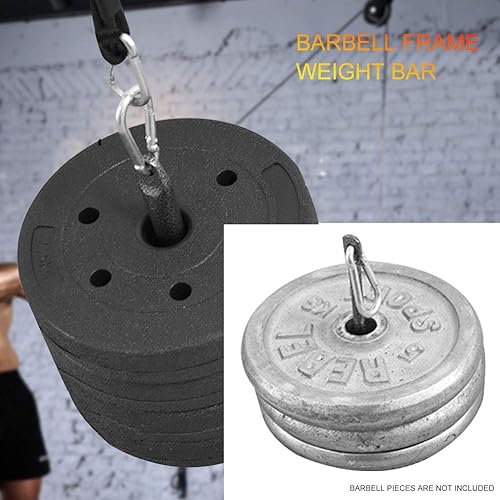 Miniatura 4 de BNYTXV Pin de carga de placa de peso con mosquetón, bloque de agarre de mano para polea de fitness, sistema de máquina de cable, accesorios de