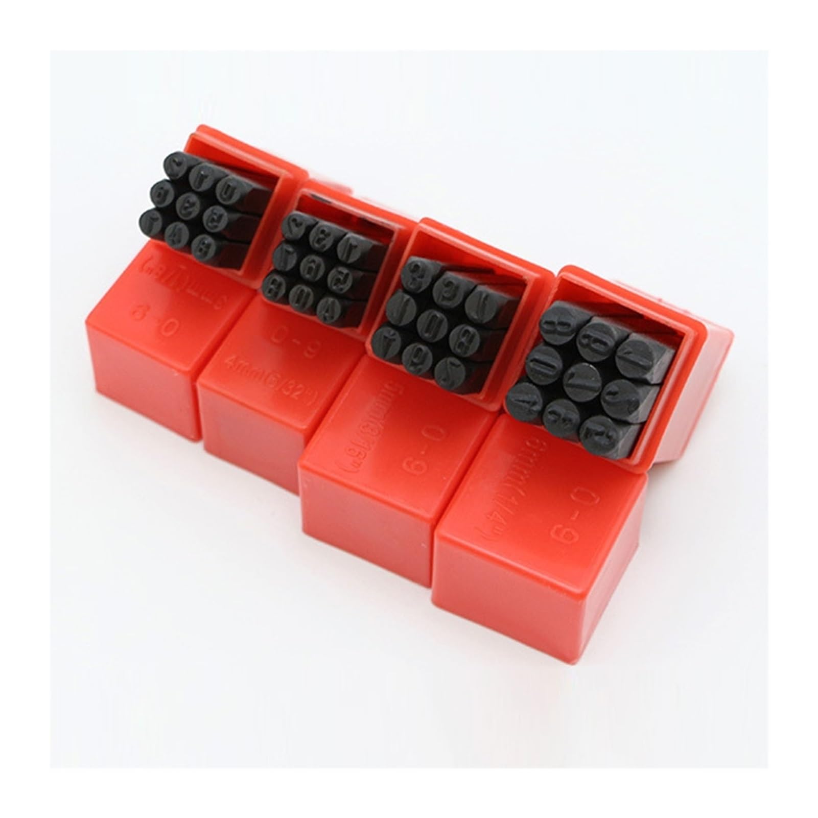 Steel Letter Mould, Steel Number Letter Stamp Set 2-12.5mm 9pcs with Storage Case for Metal Leather Engraving(2.5mm Alphabet Set)