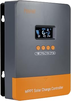 60A MPPT Solar Charge Controller, for 12V/24V/36V/48V Auto, MAX 160V 2800W Input, 150V w/LCD Display, Work for Lead-Acid and Lithium BatteryParallel Version