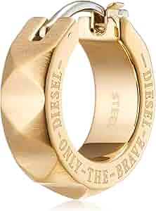 DIESEL ゴールド フープピアス Dx1417(両耳) 国内買付☆DIESEL☆フープピアス Dx1417 ギフトにも◎ (DIESEL