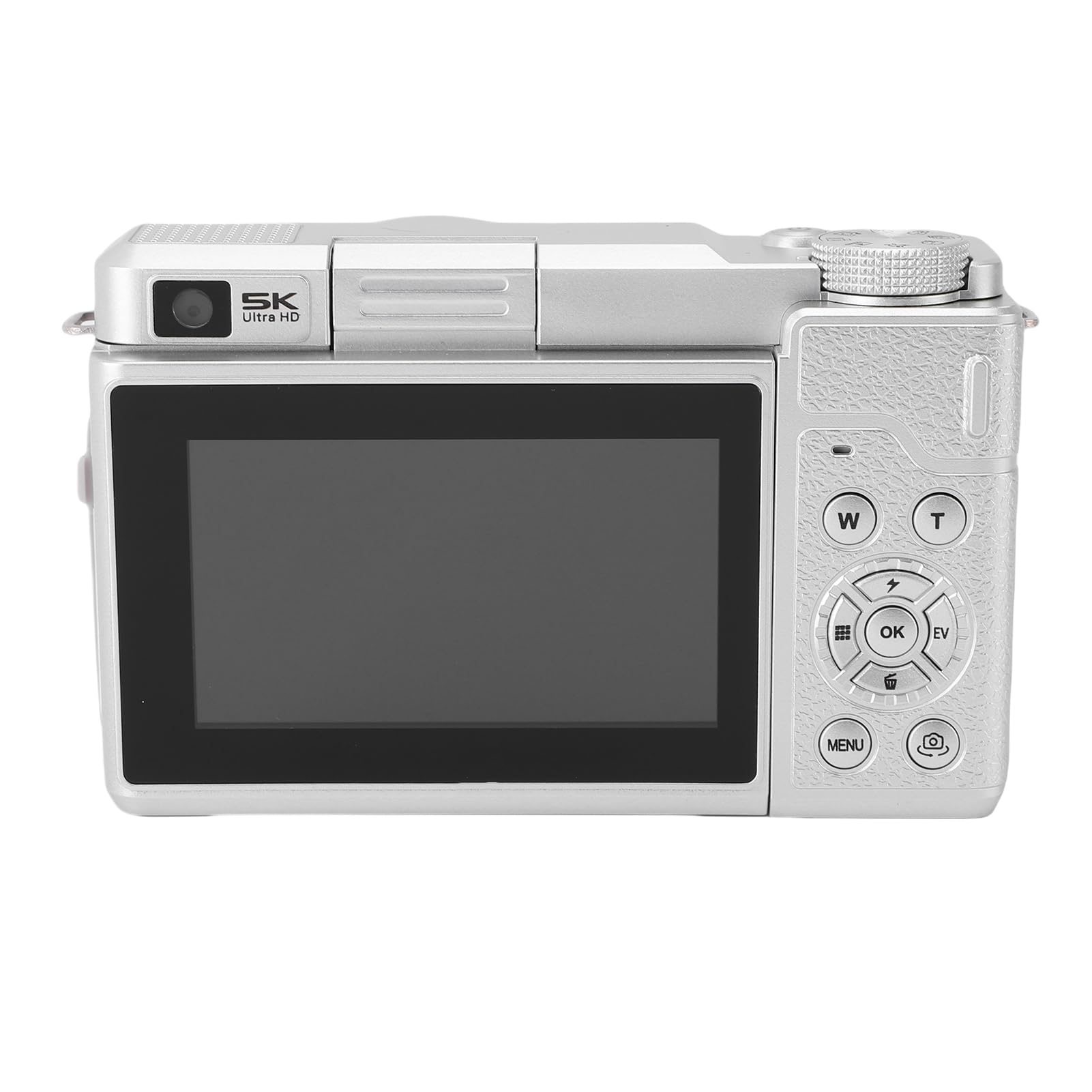 Fotocamera Digitale, 5K 80MP HD, Doppio Obiettivo, Schermo Ribaltabile, Zoom Digitale 18X, Autofocus, Videocamera WiFi con Tracciamento AF Intelligente, per la Fotografia di (Roseo)