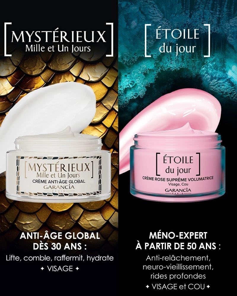 Garancia Mystérieux Crème Anti-Âge Global Algue Marine Rides & Éclat 30ml | Texture riche. Algue Alaria esculenta, gomme de Tara et dérivé d'olive, lisse les rides et protège la peau