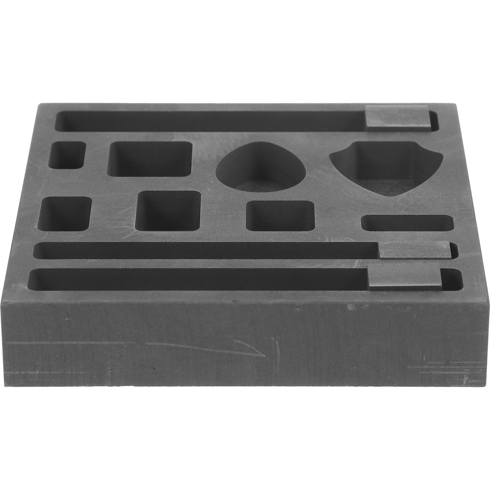 MAGICLULU Zinngießen Formen Graphitbarrenform mit 11 Löchern Poröse Graphit Gussform für Gold und Silber Bruchfest und Verformungsfrei für Metallschmelzform
