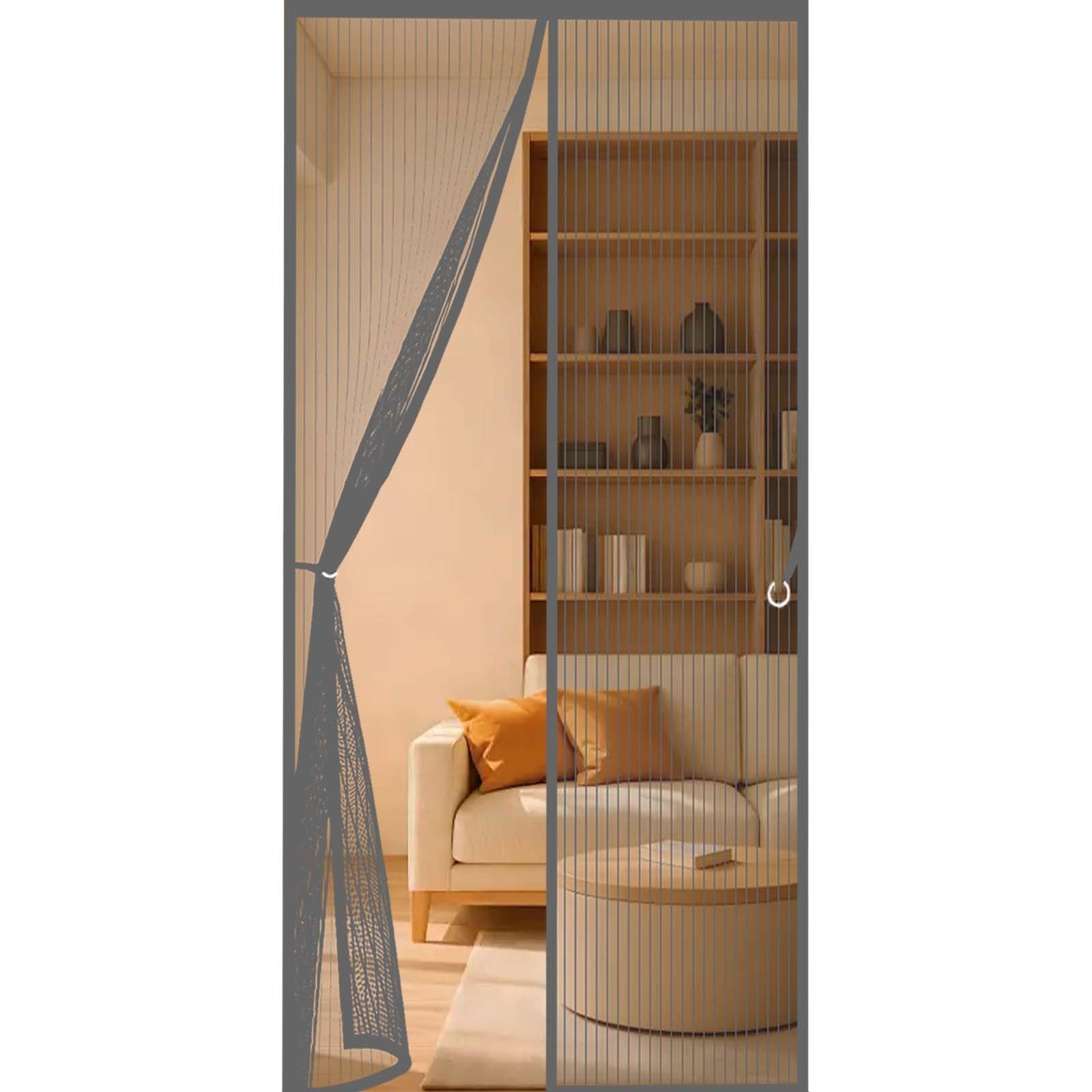 Moustiquaire de porte 142x210 fermeture automatique contre moustiques balcon
