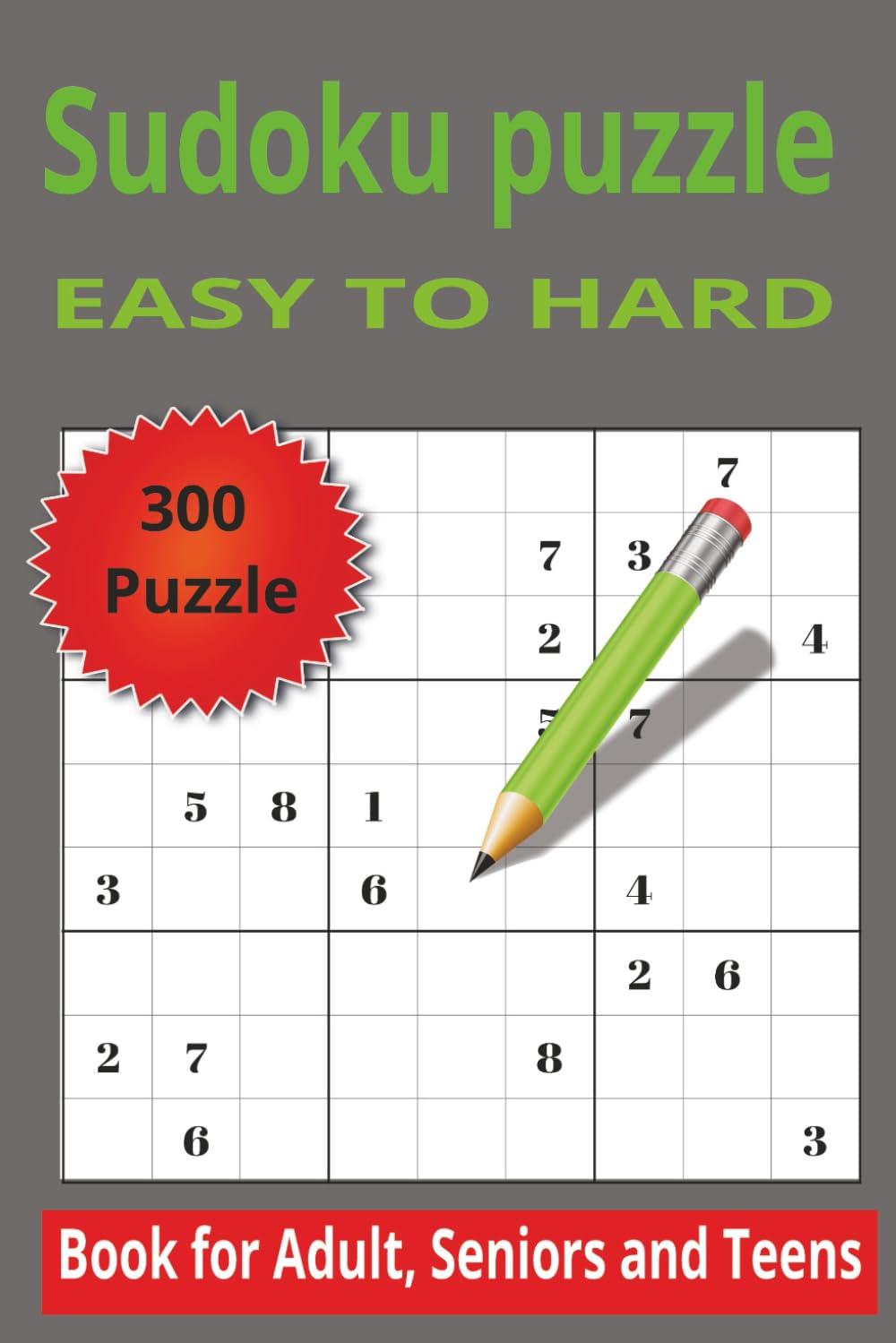 Sudoku Puzzle: Puzzle 6 x 9| 300 pages | perfect for travel, road trips, airplane rides, and wait times.