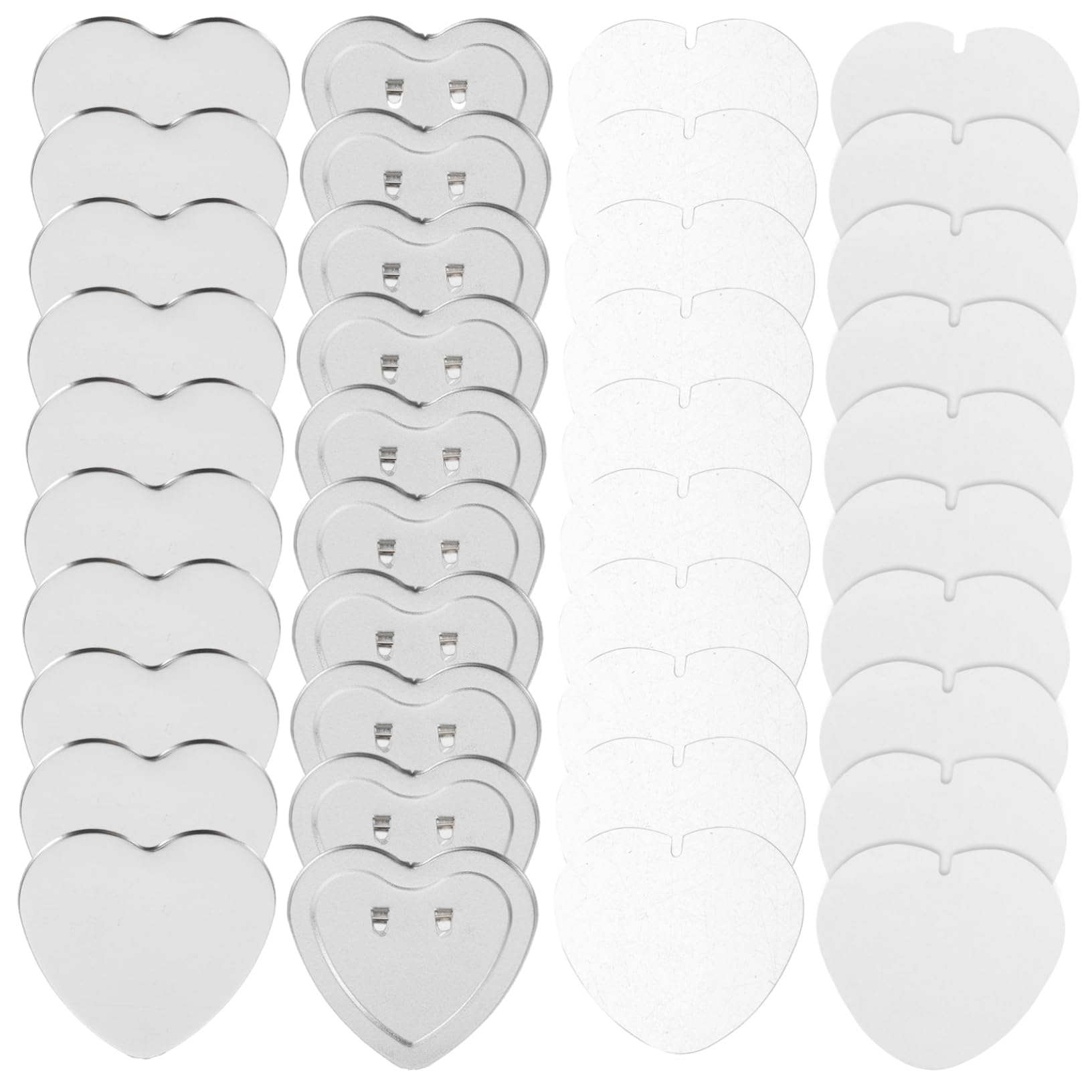 Set di 100 Spille Bottone a Cuore per Creazione Badge