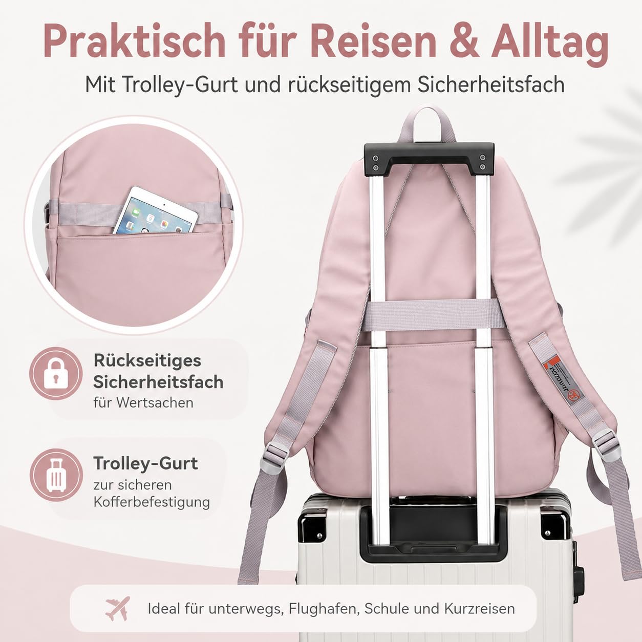 JANSBEN Sac à Dos Cartables Enfant Garcon Fille Sacs Scolaires étanche Nylon Backpack Multi-Poches 30L
