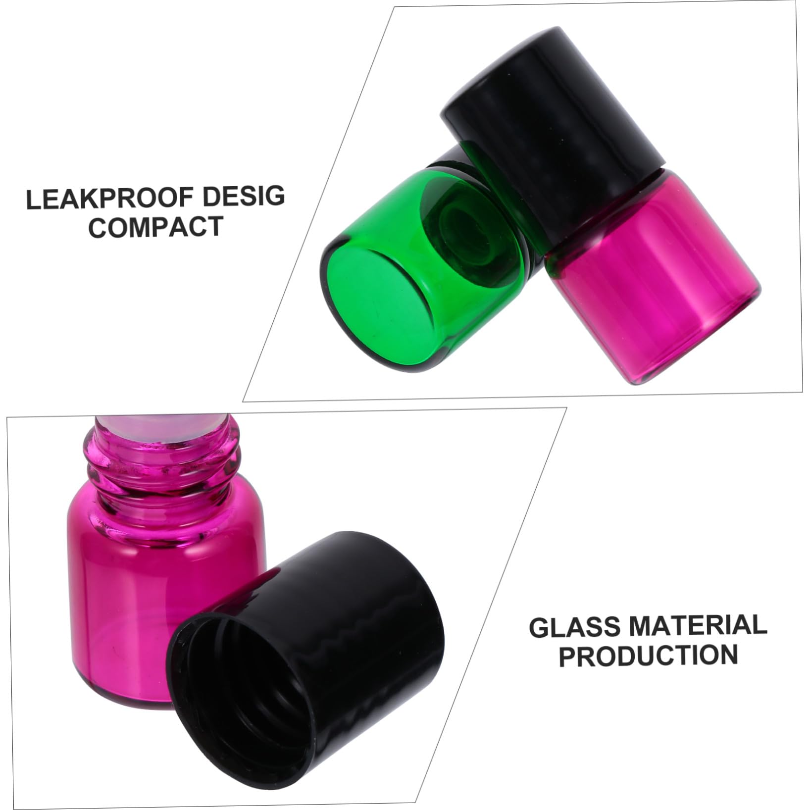 Set da 40 Bottiglie in Vetro Roll On per Olio Essenziale e Profumo, Design Portatile Pallina a Rullo, per Viaggi e Uso Quotidiano