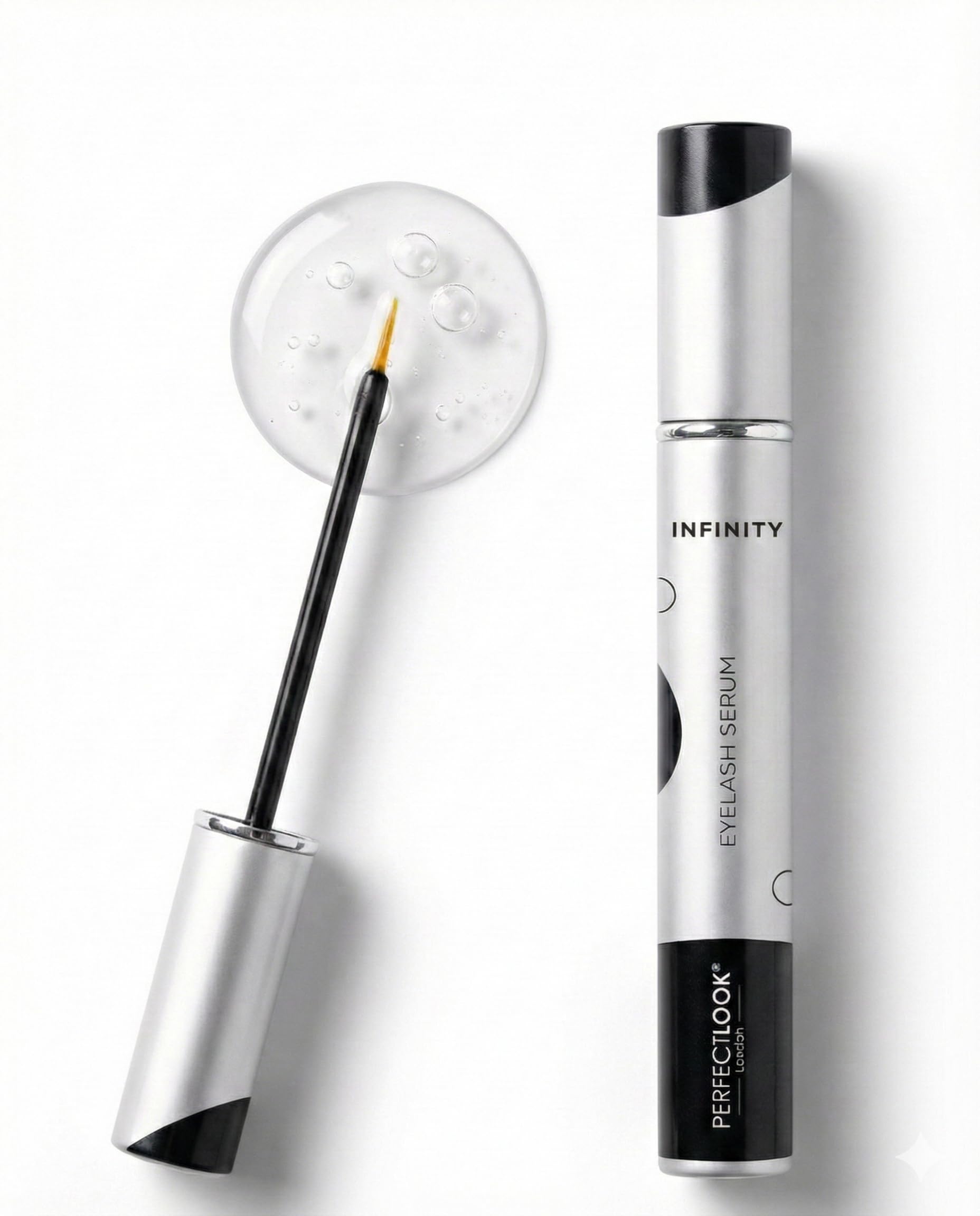 Eyelash & Brow Serum – Lash Growth Booster with Tetrapeptide, Aloe Vera, Red Clover, Natural Thickening Formula for Longer, Fuller Lashes & Brows – 5ml