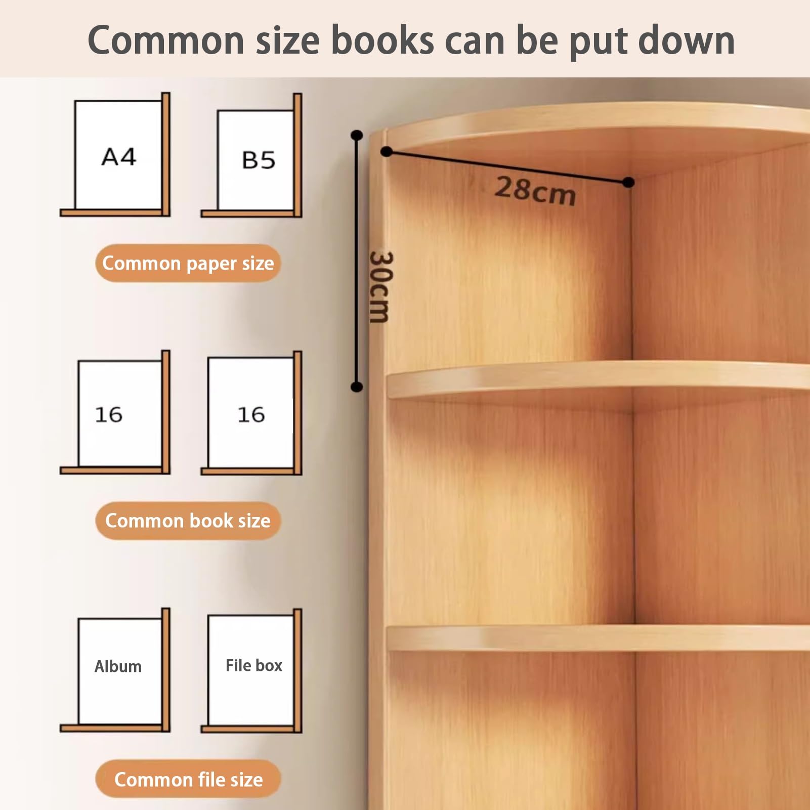 Libreria angolare a forma di L, scaffale angolare multistrato con pannello anti-goccia, supporto multiuso per casa, ufficio, soggiorno (90 cm)