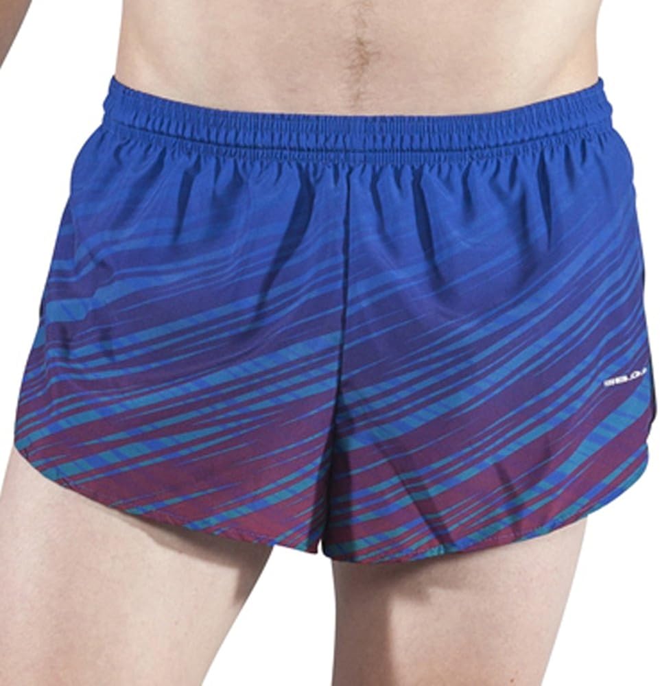 BOA Mens PRINTED 3 HALF SPLIT TRAINER RUNNING SHORT Riptide 616B, XL