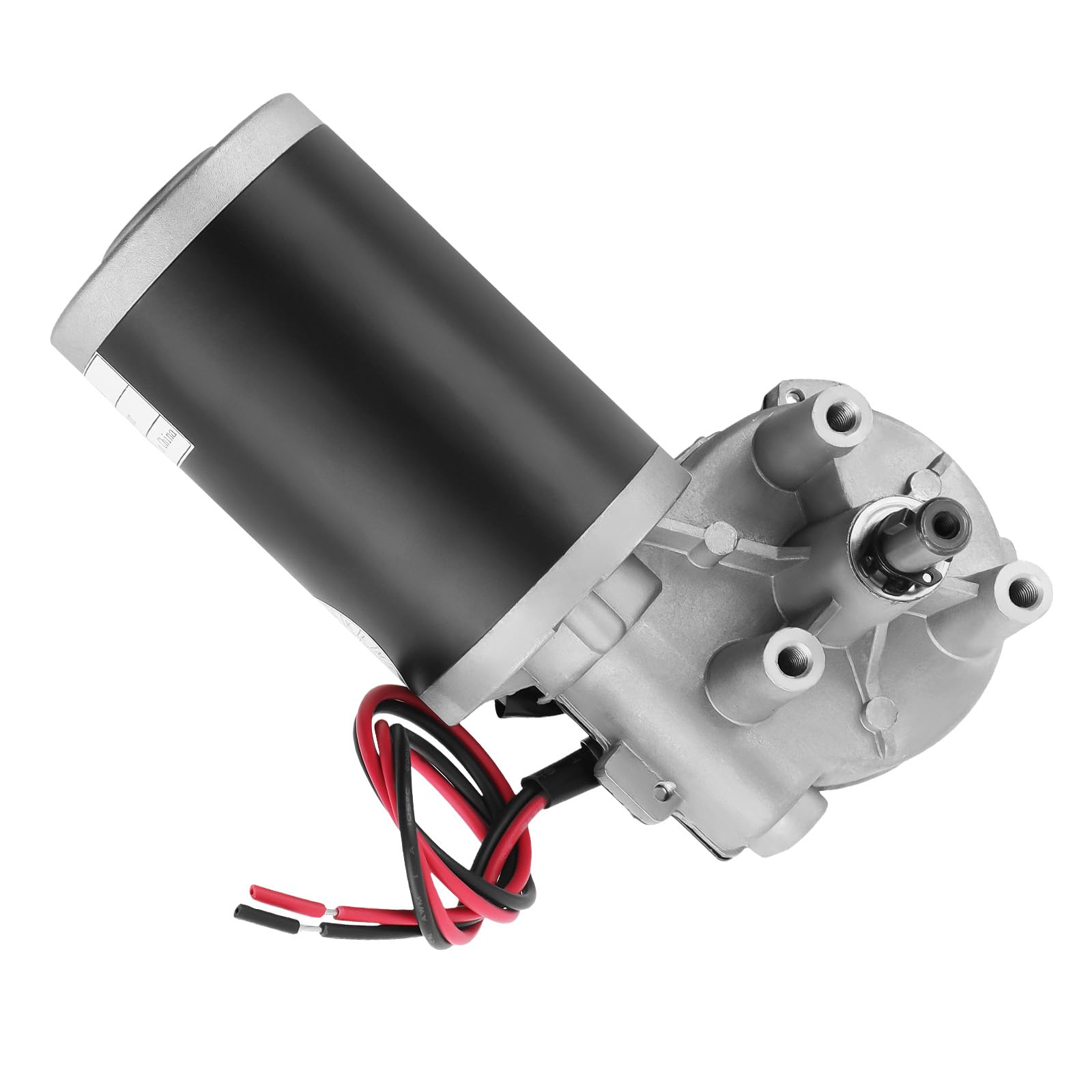 maXpeedingrods 24V/45W DC Motoréducteur Moteur Electrique de Vitesse Ø63 mm | moteur synchrone électrique à couple élevé (réducteur à gauche) pour motorisations de portails, fenêtres