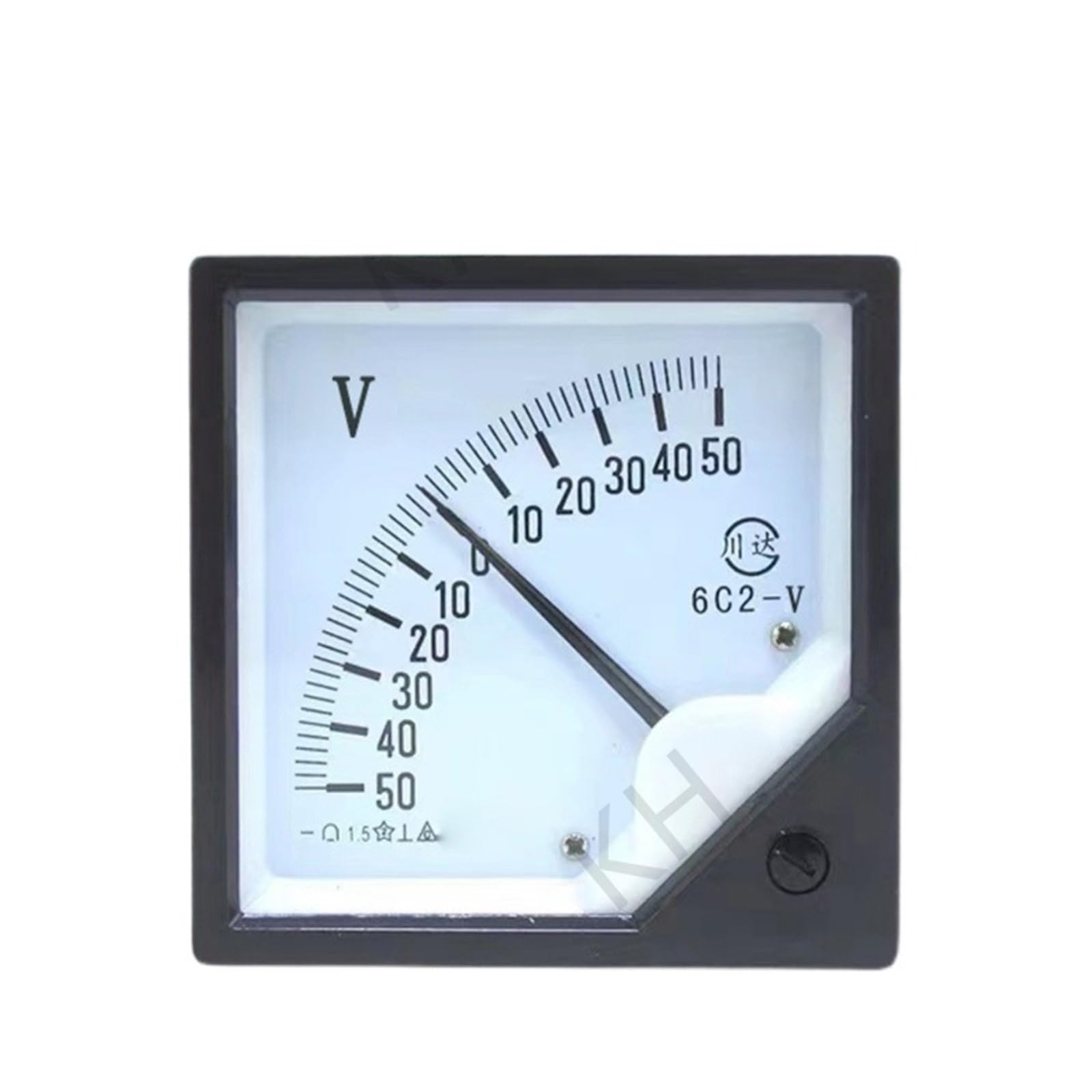 Woltomierz dodatni i ujemny DC, wskaźnik typu 6C2, 50V, 100V, 150 V, 200 V, 250 V