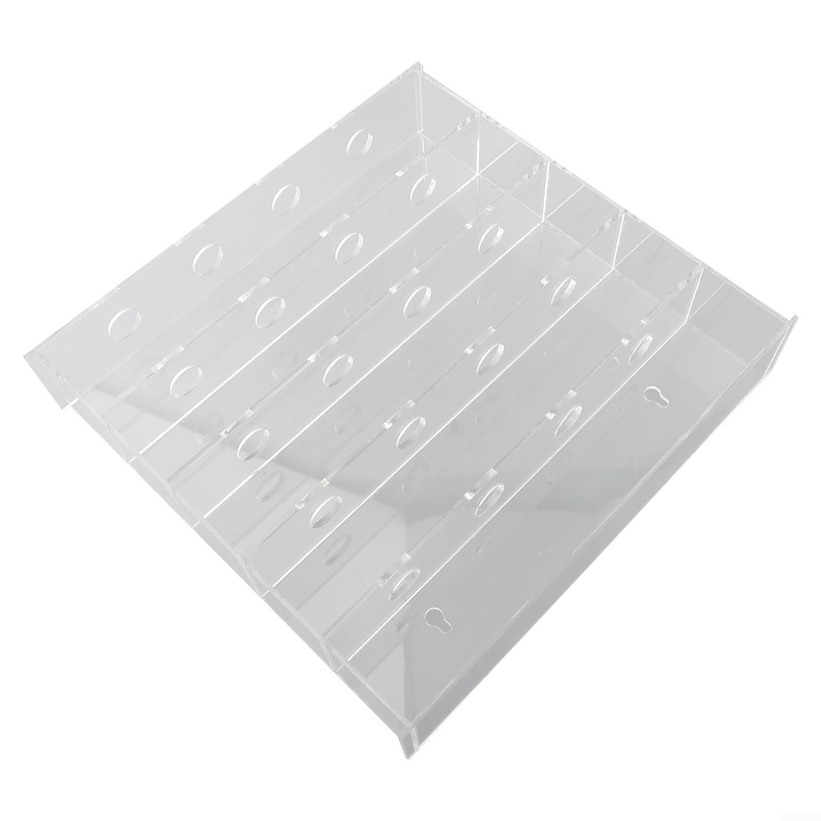 Soporte de pared para pelotas de golf, acrílico transparente con 16 ranuras para tenis de mesa, béisbol y para pelotas de ping pong, organizador de almacenamiento, soporte transparente para guardar