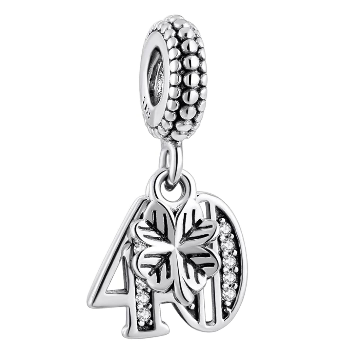 Charm Años Compatible Todas las Marcas Cumpleaños Aniversario Colgantes Originales Encanto Cuentas Plata 925 Mamá Cuenta Amuleto Suerte Corazón Familia Navidad Mujer