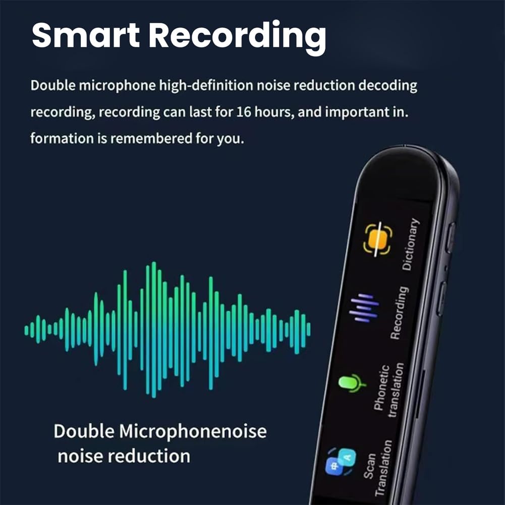 Scannix Ki-Stiftscanner, Scannix Stift-Real-Time Voice Translator & Scanner with Touch Screen, Supports 134 Languages, Offline & Online, Text Recognition In 60 Languages (1pc)