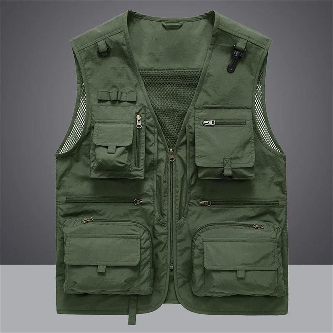 Gilet da uomo multitasche classico senza maniche per fotografo all'aperto giacche da pesca