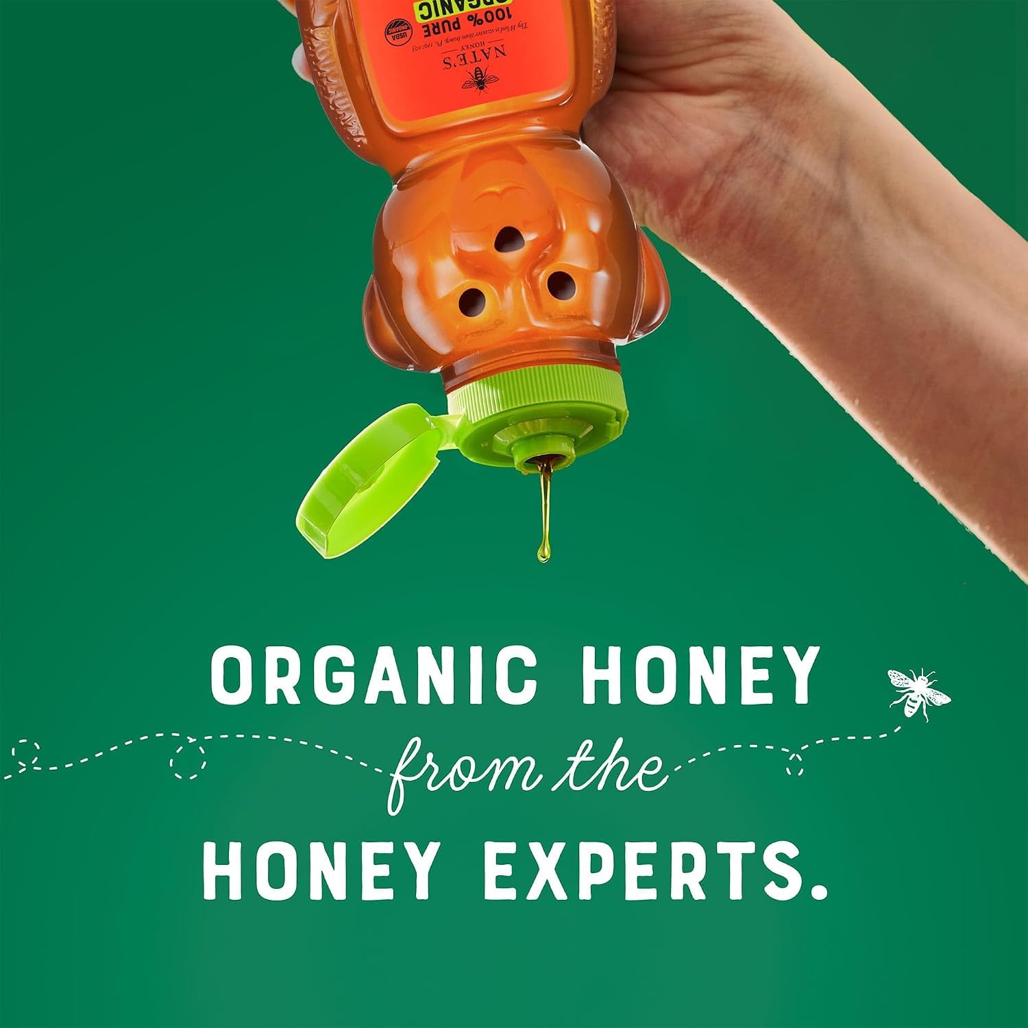 Nate's Organic 100% Pure, Raw & Unfiltered Honey - USDA Certified Organic By Savoy Impex 12 oz Squeeze Bottle 340g 1