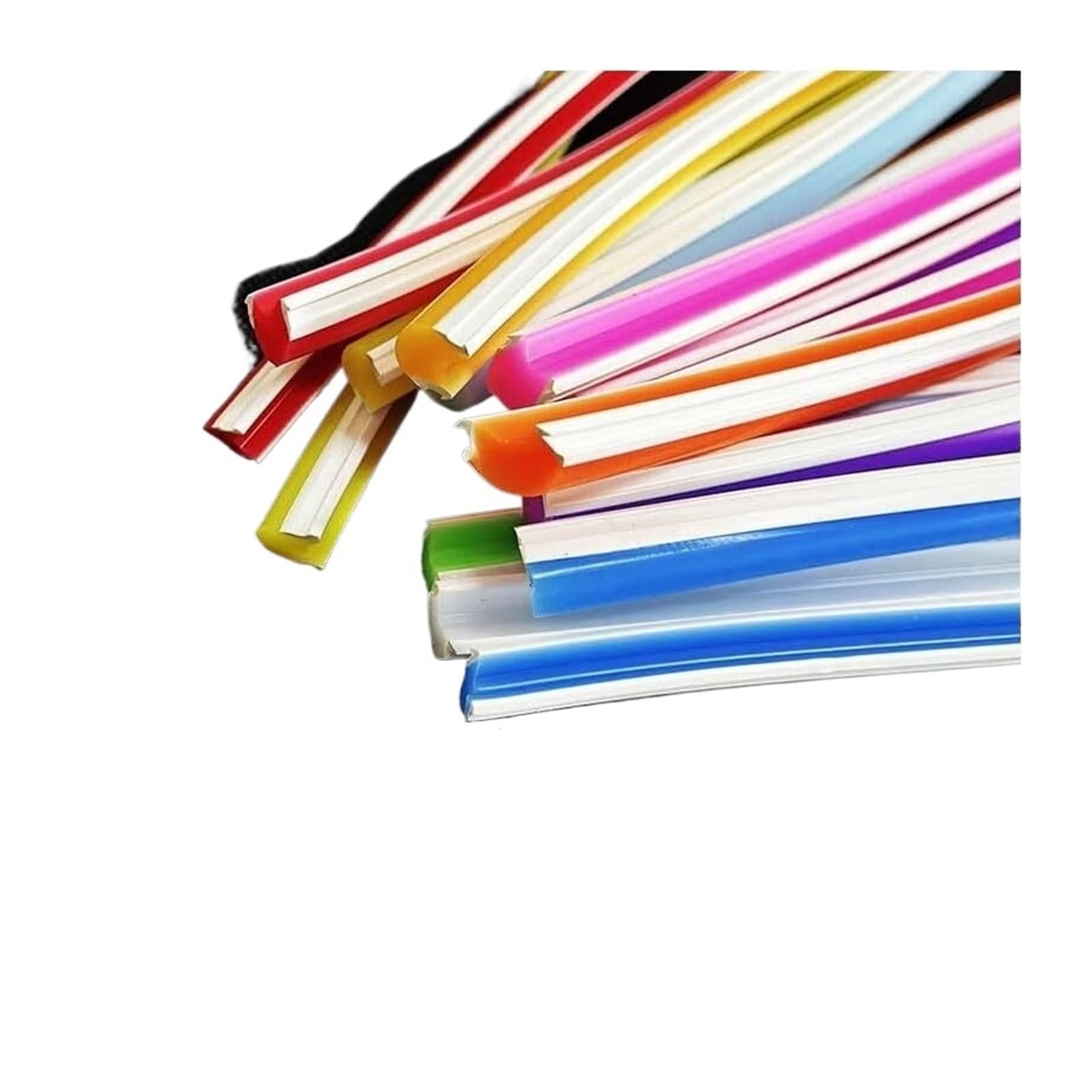 BPABDEITR Bendable Diffuser Neon Strip 8mm Multicolor Soft Light Channel 3.0 Meters(Oranje)