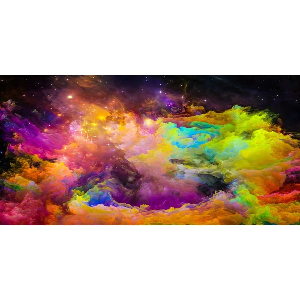 Leyiyi 20x10ft Abstract Nebula Backdrop Colorful Outer Space Cloudscape Universe Planet Moon Earth Bokeh Halo Photo Background Room Decor Kids