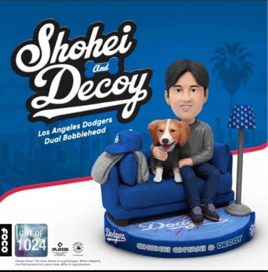1024体限定! 大谷翔平 デコピン ボブルヘッド ロサンゼルス・ドジャース② 1024体限定! 大谷翔平 デコピン ボブルヘッド ロサンゼルス・ドジャース②