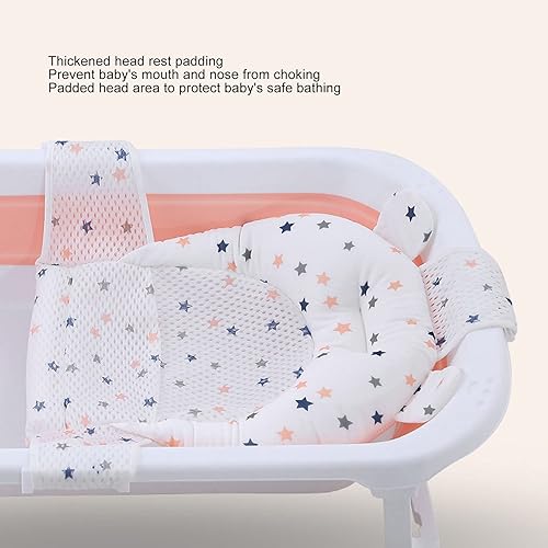 Miniatura 6 de Almohadilla de baño para bebé, cojín de malla suave y cómodo para asiento de bañera con ventosas antideslizantes para recién nacidos y bebés (tipo 3)