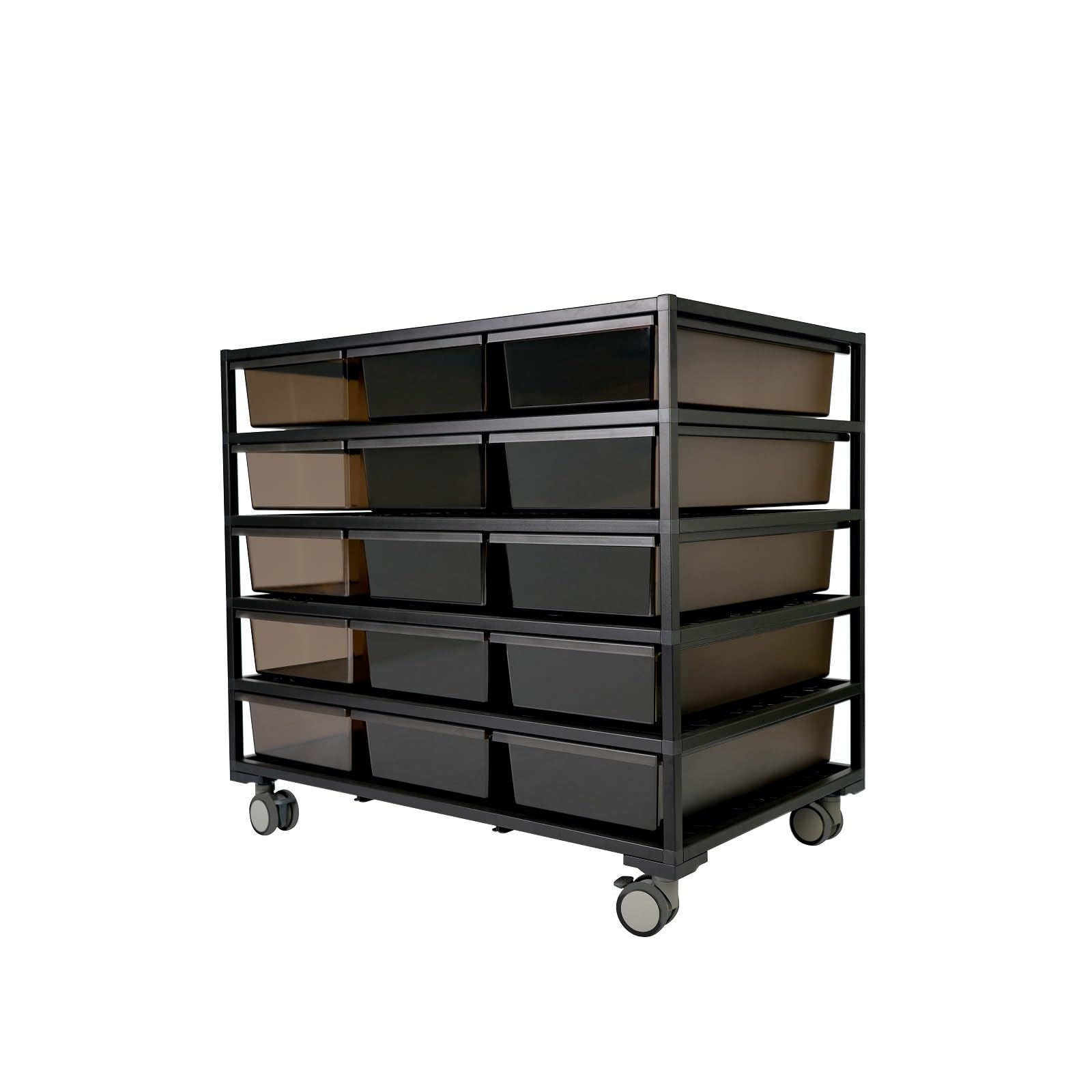 Stackable Reptile Breeding Rack, 5-Tier Reptile Terrarium with Aluminum Frame & Ventilated PET Tubs, Reptile Enclosure for Hatchling Gecko, Juvenile Bearded Dragon, Small Snake (5-Tier)