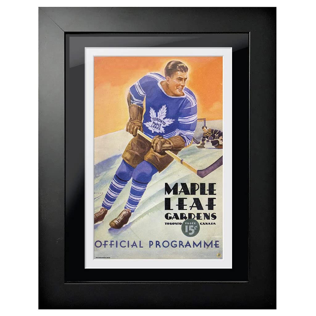 Sports Decor Mustang Products HHOF-PF1216-TOR-PC-03 Toronto Maple Leafs Program Cover - Maple Leaf Gardens Skate Away Goal