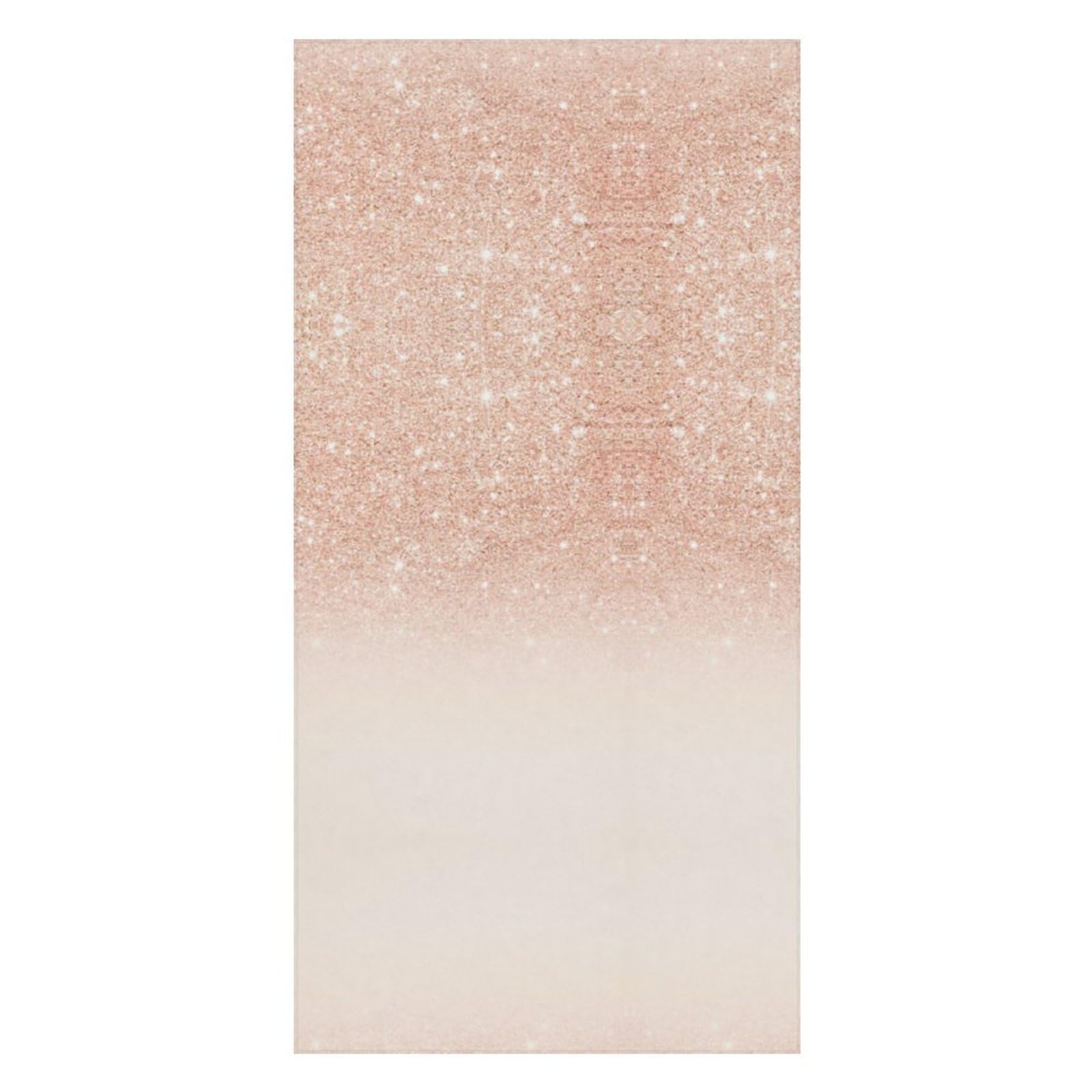 LWORZIIB Beach Towel, Rose Gold Faux Glitter Bath Towel, Pool Towel Great for Gym Swimming 80 X 160cm