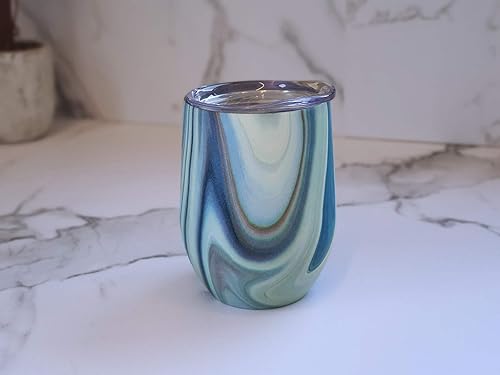 Miniatura 4 de CHILLOUT LIFE - Vaso de acero inoxidable de 12 onzas con tapa, diseño de viaje con aislamiento al vacío de doble pared para café, vino, cócteles