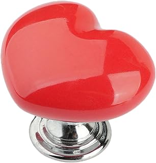 General Motors Ignition Button Protection Cover, Ceramic-Metal Heart-Shaped Design one-Key Start Protection Device, Easy-to-Install Decorative Accessory, Suitable for SUVs, Trucks and sedans. (Red)