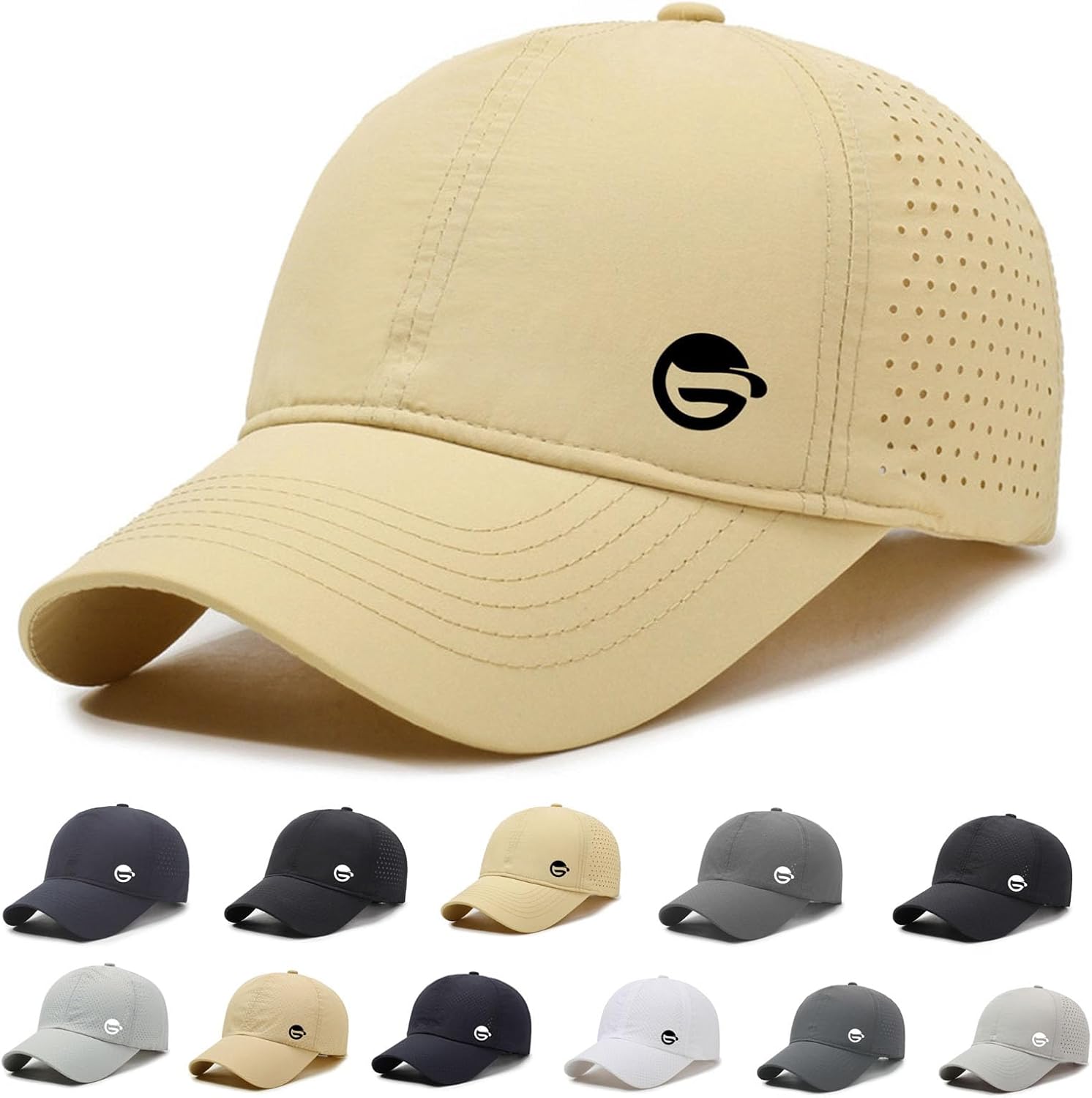 Men’s UPF 50+ Quick-Dry Running Hat with Breathable Mesh Men’s UPF 50+ Quick-Dry Running Hat with Breathable Mesh